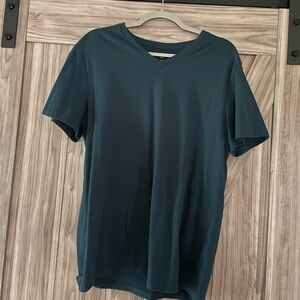 Men's Teal V-Neck Shirt
